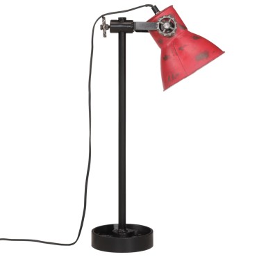 vidaXL Φωτιστικό Γραφείου 25 W Αντικέ Κόκκινο 15x15x55 εκ. Ε27
