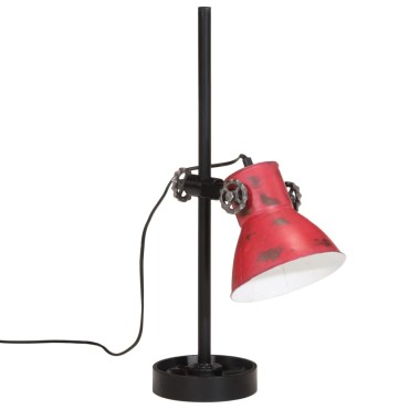 vidaXL Φωτιστικό Γραφείου 25 W Αντικέ Κόκκινο 15x15x55 εκ. Ε27