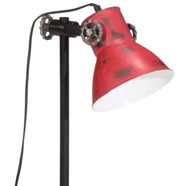 vidaXL Φωτιστικό Γραφείου 25 W Αντικέ Κόκκινο 15x15x55 εκ. Ε27