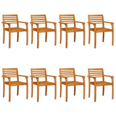 vidaXL Καρέκλες Κήπου 8 τεμ. 59x55x85cm από Μασίφ Ξύλο Ακακίας
