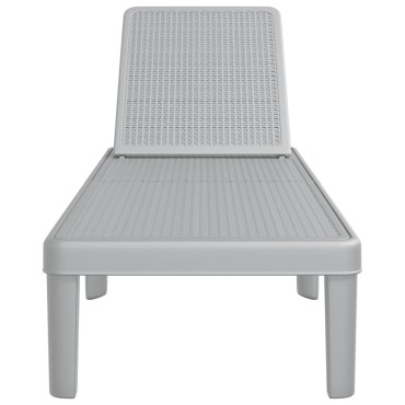 vidaXL Ξαπλώστρα Ρυθμιζόμενη σε 4 Ύψη 155,5x57x28cm Πολυπροπυλένιο 1 τεμ.
