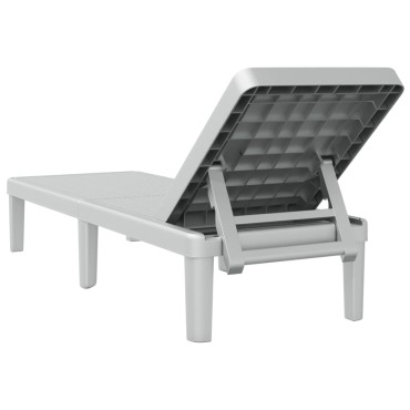 vidaXL Ξαπλώστρα Ρυθμιζόμενη σε 4 Ύψη 155,5x57x28cm Πολυπροπυλένιο 1 τεμ.