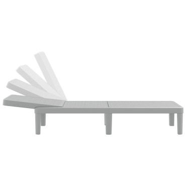 vidaXL Ξαπλώστρα Ρυθμιζόμενη σε 4 Ύψη 155,5x57x28cm Πολυπροπυλένιο 1 τεμ.
