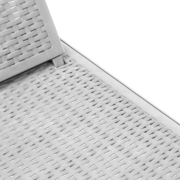 vidaXL Ξαπλώστρα Ρυθμιζόμενη σε 4 Ύψη 155,5x57x28cm Πολυπροπυλένιο 1 τεμ.