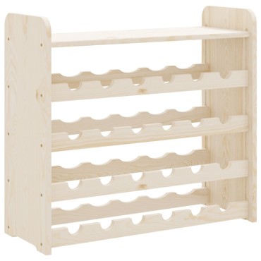 vidaXL Ραφιέρα Κρασιών με Επάνω Σανίδα 67,5x25x60cm Μασίφ Ξύλο Πεύκου 1 τεμ.