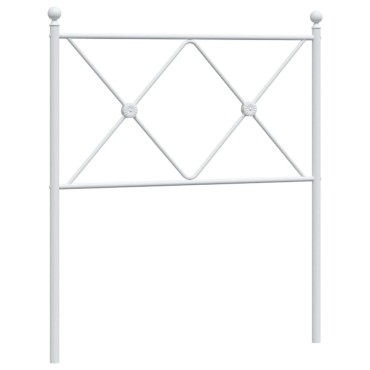 vidaXL Κεφαλάρι Λευκό Μεταλλικό 80x3x90,5cm 1 τεμ.
