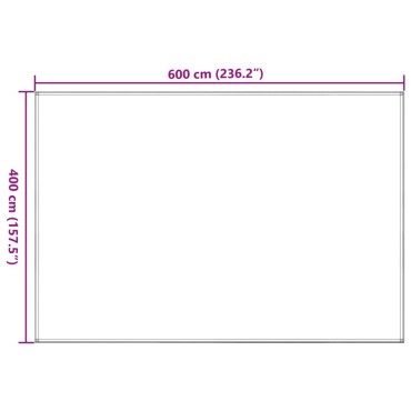 vidaXL Χαλί Σκηνής Ανθρακί / Λευκό 400x600 εκ. από HDPE