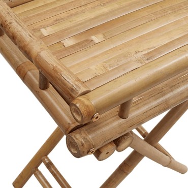vidaXL Τραπέζι Δίσκος Πτυσσόμενο 60x40x68cm από Μπαμπού 1 τεμ.