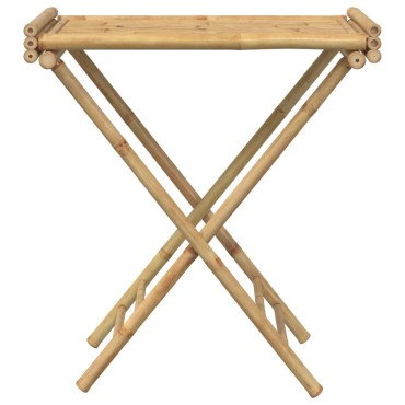 vidaXL Τραπέζι Δίσκος Πτυσσόμενο 70,5x42,5x80cm από Μπαμπού 1 τεμ.