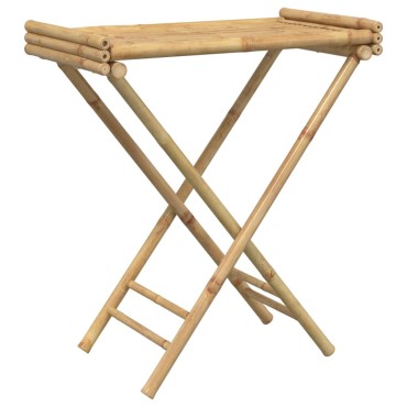 vidaXL Τραπέζι Δίσκος Πτυσσόμενο 70,5x42,5x80cm από Μπαμπού 1 τεμ.
