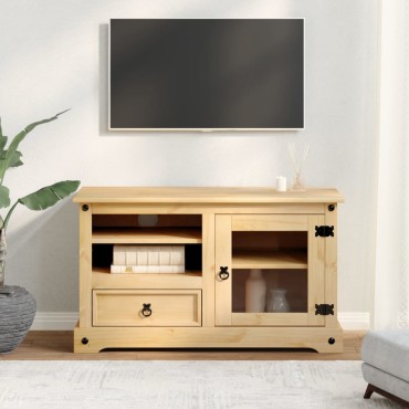 vidaXL Έπιπλο Τηλεόρασης Corona 100x45x58cm από Μασίφ Ξύλο Πεύκου