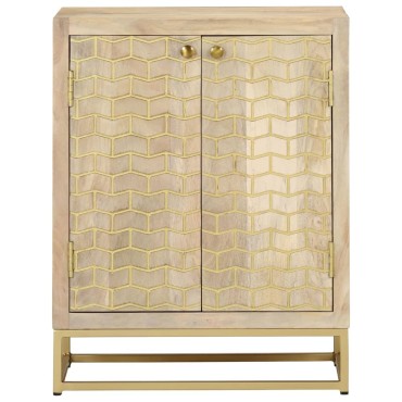 vidaXL Ντουλάπι με 2 Πόρτες 55x30x70cm από Μασίφ Ξύλο Μάνγκο 1 τεμ.