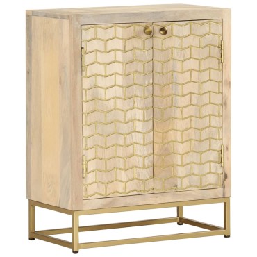 vidaXL Ντουλάπι με 2 Πόρτες 55x30x70cm από Μασίφ Ξύλο Μάνγκο 1 τεμ.