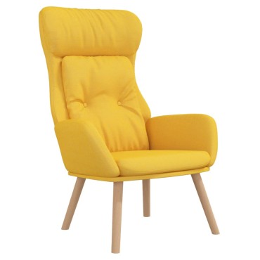 vidaXL Πολυθρόνα Relax Κίτρινο Μουσταρδί Υφασμάτινη 70x77x94cm 1 τεμ.