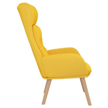 vidaXL Πολυθρόνα Relax Κίτρινο Μουσταρδί Υφασμάτινη 70x77x94cm 1 τεμ.