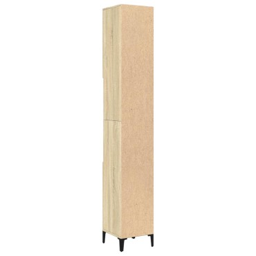 vidaXL Ντουλάπι Μπάνιου Sonoma Δρυς 30x30x190cm Επεξεργασμένο Ξύλο 1 τεμ.