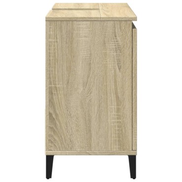 vidaXL Ντουλάπι Μπάνιου Sonoma Δρυς 65x33x60cm Επεξεργασμένο Ξύλο 1 τεμ.