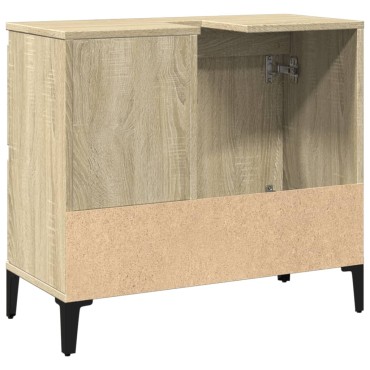 vidaXL Ντουλάπι Μπάνιου Sonoma Δρυς 65x33x60cm Επεξεργασμένο Ξύλο 1 τεμ.