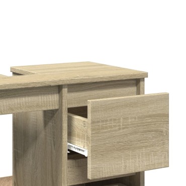 vidaXL Ντουλάπι Μπάνιου Sonoma Δρυς 65x33x60cm Επεξεργασμένο Ξύλο 1 τεμ.