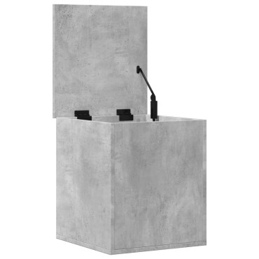 vidaXL Κουτί Αποθήκευσης Γκρι Σκυροδέματος 40x42x46cm Επεξεργ. Ξύλο 1 τεμ.
