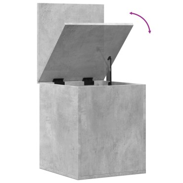 vidaXL Κουτί Αποθήκευσης Γκρι Σκυροδέματος 40x42x46cm Επεξεργ. Ξύλο 1 τεμ.