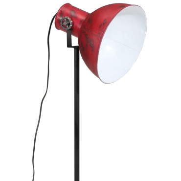 vidaXL Φωτιστικό Δαπέδου 25 W Αντικέ Κόκκινο 75x75x90-150 εκ. Ε27