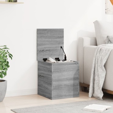 vidaXL Κουτί Αποθήκευσης Γκρι sonoma 40x42x46cm Επεξεργασμένο Ξύλο 1 τεμ.