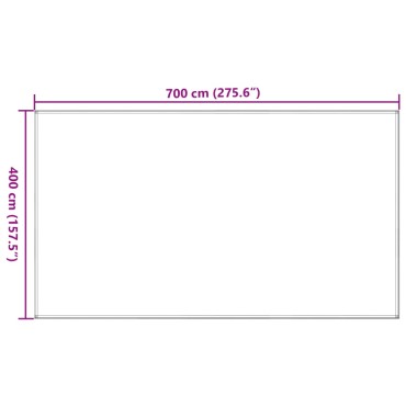 vidaXL Χαλί Σκηνής Ανθρακί / Λευκό 400x700 εκ. από HDPE