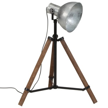 vidaXL Φωτιστικό Δαπέδου 25 W Vintage Ασημί 75x75x90-150 εκ. Ε27