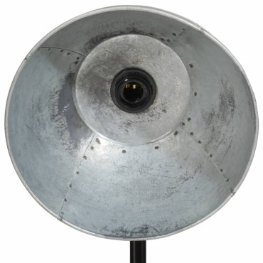 vidaXL Φωτιστικό Δαπέδου 25 W Vintage Ασημί 75x75x90-150 εκ. Ε27