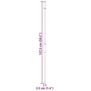 vidaXL Λαβή για Δίκρανο Ø3,5x127,5 εκ. Μαύρη από Ατσάλι