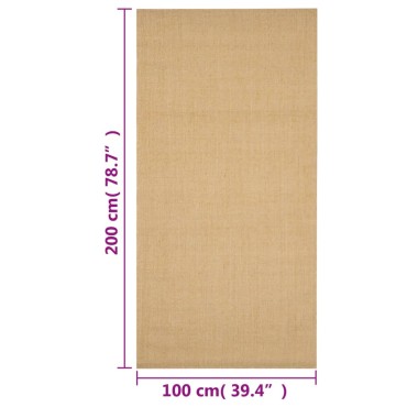vidaXL Χαλί 100x200cm από Φυσικό Σιζάλ