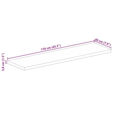 vidaXL Επιφάνεια Τραπεζιού Ορθογώνια 110x20x3,8cm Ανακυκλωμένο Ξύλο 1 τεμ.