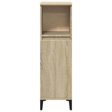 vidaXL Ντουλάπι Μπάνιου Sonoma Δρυς 30x30x100cm Επεξεργασμένο Ξύλο 1 τεμ.