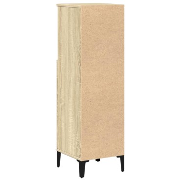 vidaXL Ντουλάπι Μπάνιου Sonoma Δρυς 30x30x100cm Επεξεργασμένο Ξύλο 1 τεμ.