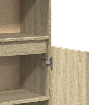 vidaXL Ντουλάπι Μπάνιου Sonoma Δρυς 30x30x100cm Επεξεργασμένο Ξύλο 1 τεμ.