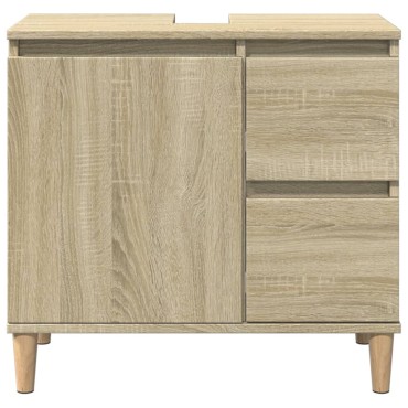 vidaXL Ντουλάπι Μπάνιου Sonoma Δρυς 65x33x60cm Επεξεργασμένο Ξύλο 1 τεμ.