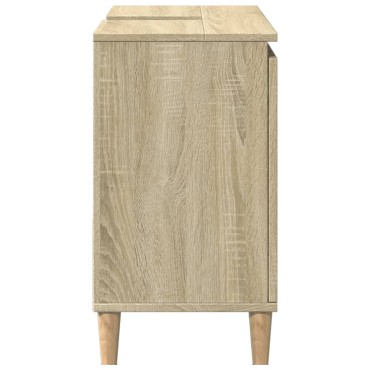 vidaXL Ντουλάπι Μπάνιου Sonoma Δρυς 65x33x60cm Επεξεργασμένο Ξύλο 1 τεμ.