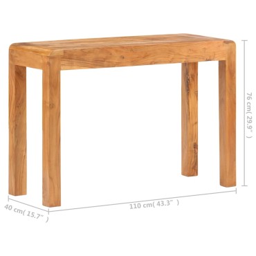 vidaXL Τραπέζι Κονσόλα 110x40x76cm Μασίφ Ξύλο Ακακίας Μελί Φινίρισμα 1 τεμ.