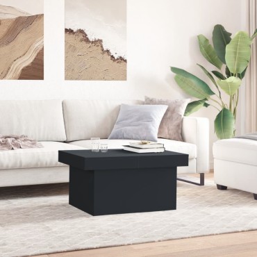 vidaXL Τραπεζάκι Σαλονιού Μαύρο 80x55x40cm Επεξεργασμένο Ξύλο 1 τεμ.