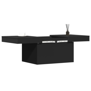 vidaXL Τραπεζάκι Σαλονιού Μαύρο 80x55x40cm Επεξεργασμένο Ξύλο 1 τεμ.