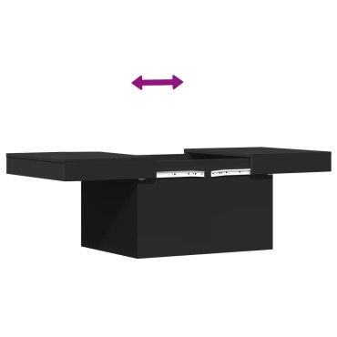 vidaXL Τραπεζάκι Σαλονιού Μαύρο 80x55x40cm Επεξεργασμένο Ξύλο 1 τεμ.