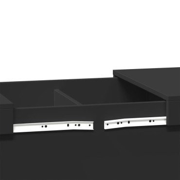 vidaXL Τραπεζάκι Σαλονιού Μαύρο 80x55x40cm Επεξεργασμένο Ξύλο 1 τεμ.