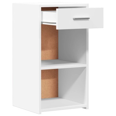 vidaXL Κομοδίνα 2 τεμ. Λευκά 35x34x65cm από Επεξεργασμένο Ξύλο