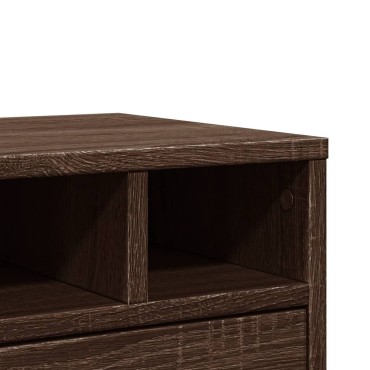 vidaXL Βάση Εκτυπωτή Καφέ Δρυς 40x32x22,5 εκ. από Επεξεργασμένο Ξύλο