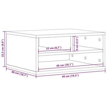 vidaXL Βάση Εκτυπωτή Sonoma Δρυς 49x40x22,5 εκ. από Επεξεργασμένο Ξύλο