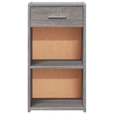 vidaXL Κομοδίνο Γκρι Sonoma 35x34x65cm από Επεξεργασμένο Ξύλο 1 τεμ.
