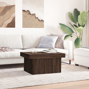 vidaXL Τραπεζάκι Σαλονιού Καφέ Δρυς 80x55x40cm από Επεξεργ. Ξύλο 1 τεμ.