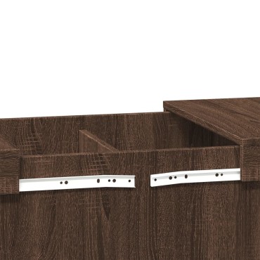 vidaXL Τραπεζάκι Σαλονιού Καφέ Δρυς 80x55x40cm από Επεξεργ. Ξύλο 1 τεμ.