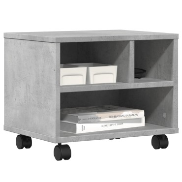vidaXL Βάση Εκτυπωτή με Ρόδες Γκρι Σκυρ. 41x32x34,5 εκ.